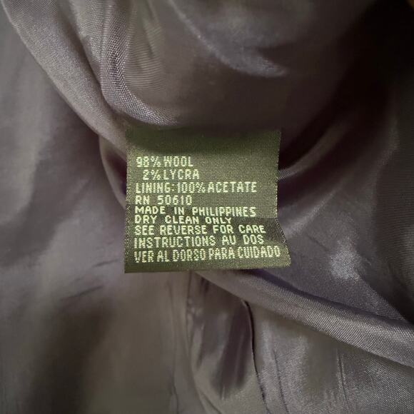 Kasper & Company ASL Women's Purple Wool Blend Blazer Jacket Size 14 - Picture 7 of 10